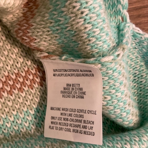 O’Neill pink, mint green, white striped Hoodie sweater, S, NWT! - Picture 7 of 7